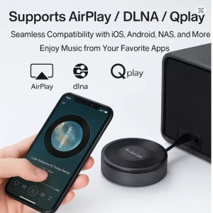 M5 AudioCast for Airplay Wireless Music Audio Speaker Receiver 2.4G WIFI Hifi Music for DLNA Airplay Adapter Spotify Streamer
