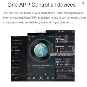 M5 AudioCast for Airplay Wireless Music Audio Speaker Receiver 2.4G WIFI Hifi Music for DLNA Airplay Adapter Spotify Streamer