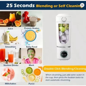 New Portable Juice Maker Blender for Shakes Smoothies 700ML Multiple Colors 12-Blades Fast Mixing 2 In 1 Blender Bottle Juicer