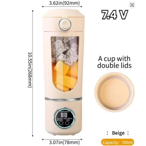 New Portable Juice Maker Blender for Shakes Smoothies 700ML Multiple Colors 12-Blades Fast Mixing 2 In 1 Blender Bottle Juicer