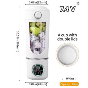 New Portable Juice Maker Blender for Shakes Smoothies 700ML Multiple Colors 12-Blades Fast Mixing 2 In 1 Blender Bottle Juicer