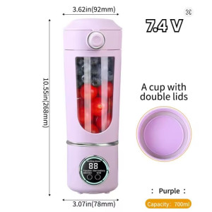 New Portable Juice Maker Blender for Shakes Smoothies 700ML Multiple Colors 12-Blades Fast Mixing 2 In 1 Blender Bottle Juicer