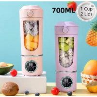 New Portable Juice Maker Blender for Shakes Smoothies 700ML Multiple Colors 12-Blades Fast Mixing 2 In 1 Blender Bottle Juicer