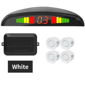 Radar Detectors Car LED Parking Sensor Kit 4 Sensors 22mm Reverse Radar Sound Alert Indicator System