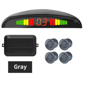 Radar Detectors Car LED Parking Sensor Kit 4 Sensors 22mm Reverse Radar Sound Alert Indicator System