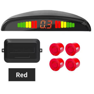 Radar Detectors Car LED Parking Sensor Kit 4 Sensors 22mm Reverse Radar Sound Alert Indicator System
