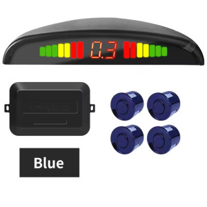 Radar Detectors Car LED Parking Sensor Kit 4 Sensors 22mm Reverse Radar Sound Alert Indicator System