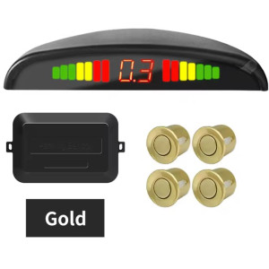 Radar Detectors Car LED Parking Sensor Kit 4 Sensors 22mm Reverse Radar Sound Alert Indicator System