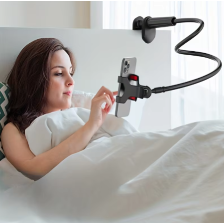  Lazy Bedside DesktopMobile Phone Clamp Bracket Flexible Long Arm Gooseneck Lazy Person Bracket With Handle Overhead Live Bracket