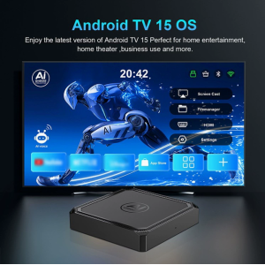 Smart TV Box AI TV Box 8+128GB 8K Video Android 15 Home Entertainment Media Player For NETFLIX Youtube With Voice Remote