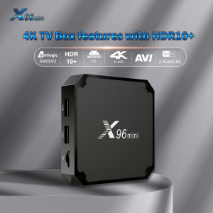 Original X96 mini tv box Android 11.0 H313 S Quad Core 2GB 16GB 4G WiFi 4K UHD HDR 10 H265 multimedia player TV Box