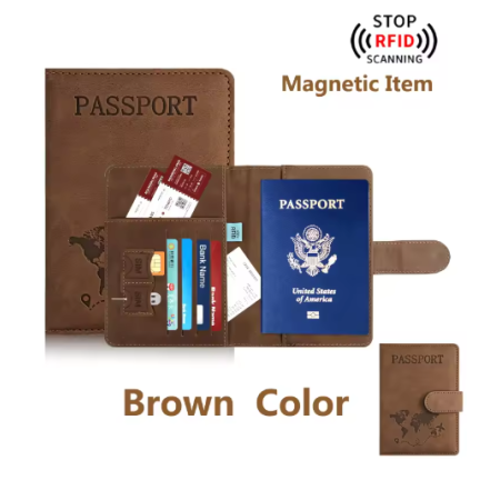 Passport Holder for Travel Essentials Passport Wallet Cover Case for Travel Accessories Passport Book Holders for Women/Men