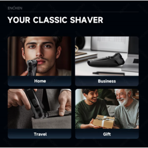 ENCHEN Blackstone Electrical Rotary Shaver for Men 3D Floating Blade Washable Type-C USB Rechargeable Shaving Beard Machine