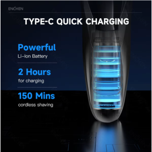 ENCHEN Electric Shaver 3D Blackstone 3 IPX7 Waterproof Razor Wet And Dry Dual Use Face Beard Battery Digital Display For Men