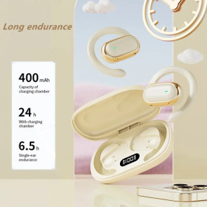 ‌Bluetooth Earhook High-Fidelity 5.4 True Wireless Long-Lasting Custom-Molded Earphones with Type-C Compatibility