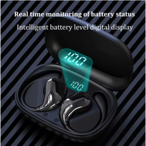 Bluetooth 5.4 Ear Hook Headphones TWS Wireless Earphones HiFi Stereo Waterproof Headsets LED Display Long Standby Touch Earbuds