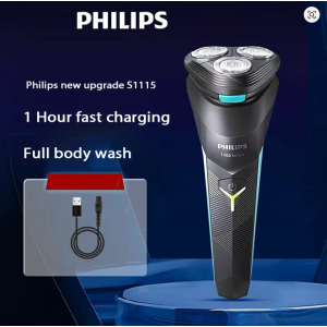 PHILIPS S1113 Electric Shaver USB Charge Stainless Steel PowerCut Blade Razor Triple Floating Head Men Fast Shave Beard Trimmer