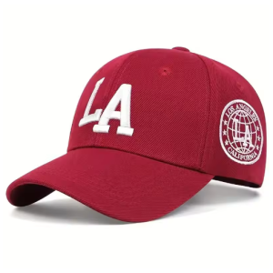 Unisex LA Letter Embroidery Snapback Baseball Caps Spring and Autumn Outdoor Adjustable Casual Hats Sunscreen Hat