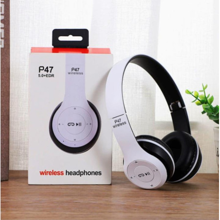 1Pack Stereo P47 Headset 5.0 Bluetooth Headset Folding Series Wireless Sports Game Headset for iPhone XiaoMi