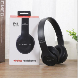 1Pack Stereo P47 Headset 5.0 Bluetooth Headset Folding Series Wireless Sports Game Headset for iPhone XiaoMi