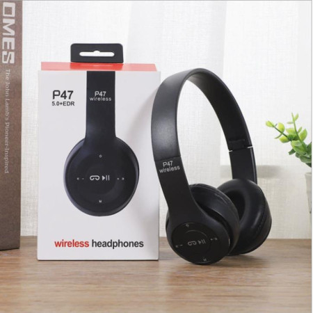 50 Packs Stereo P47 Headset 5.0 Bluetooth Headphone Folding Series Wireless Sports Game Headset for iPhone XiaoMi