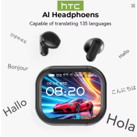 【HTC NE20】Bluetooth V6.0 Earphones AI Translator Earbuds OWS LCD Touch Screen Sport Wireless Headphones HD Stereo Sound Longlife 【HTC NE20】Bluetooth V6.0 Earphones AI Translator Earbuds OWS LCD Touch Screen Sport Wireless Headphones HD Stereo Sound Longlife