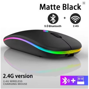 50 Packs  Wireless Mouse RGB Rechargeable Bluetooth Mice Wireless Computer Mause LED Backlit Ergonomic Gaming Mouse for Laptop PC 3600DPI