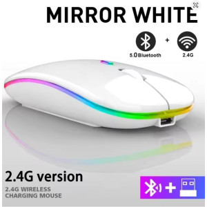 50 Packs  Wireless Mouse RGB Rechargeable Bluetooth Mice Wireless Computer Mause LED Backlit Ergonomic Gaming Mouse for Laptop PC 3600DPI